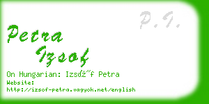 petra izsof business card